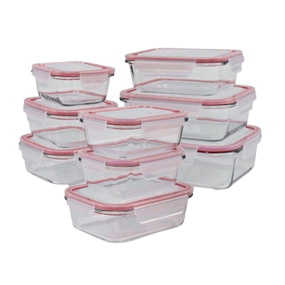 Комплект от 9 стъклени корита с капак, Classbach - C-FHD4011G