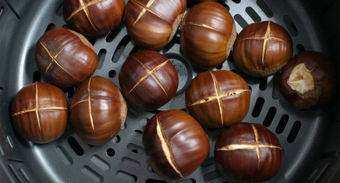 Печени кестени в еър фрайър